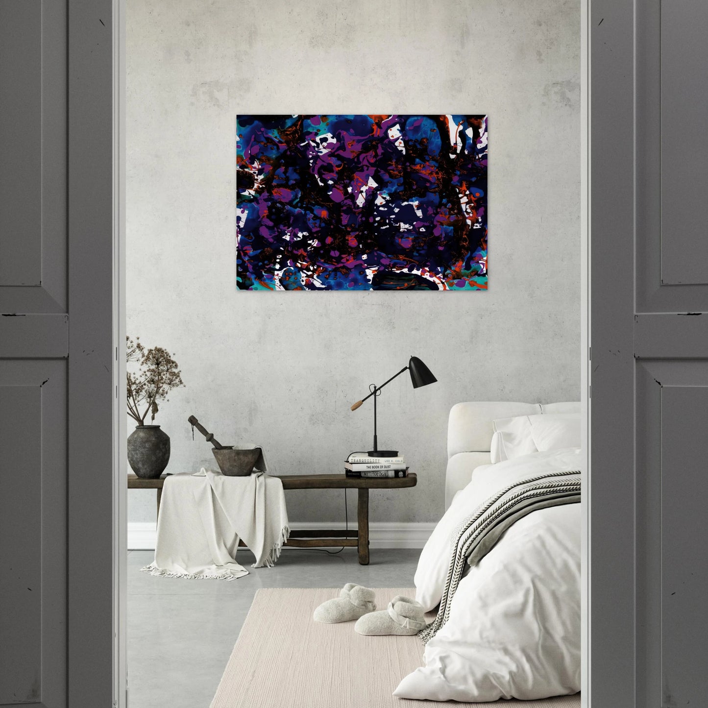 Untitled  SFP94-3  SF94-024  - Sam Francis Brushed Aluminum Print - 70x100 cm / 28x40 inches | Sam Francis Aluminum Print | Sam Francis Prints