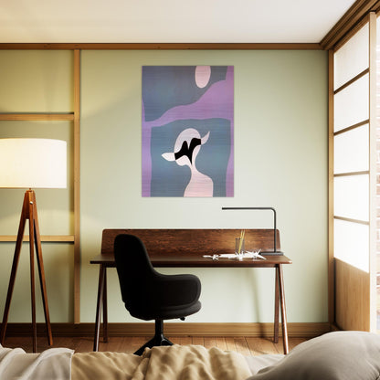 Man, mustache, navel - Jean Arp Brushed Aluminum Print - 70x100 cm / 28x40 inches | Jean Arp Aluminum Print | Jean Arp Prints