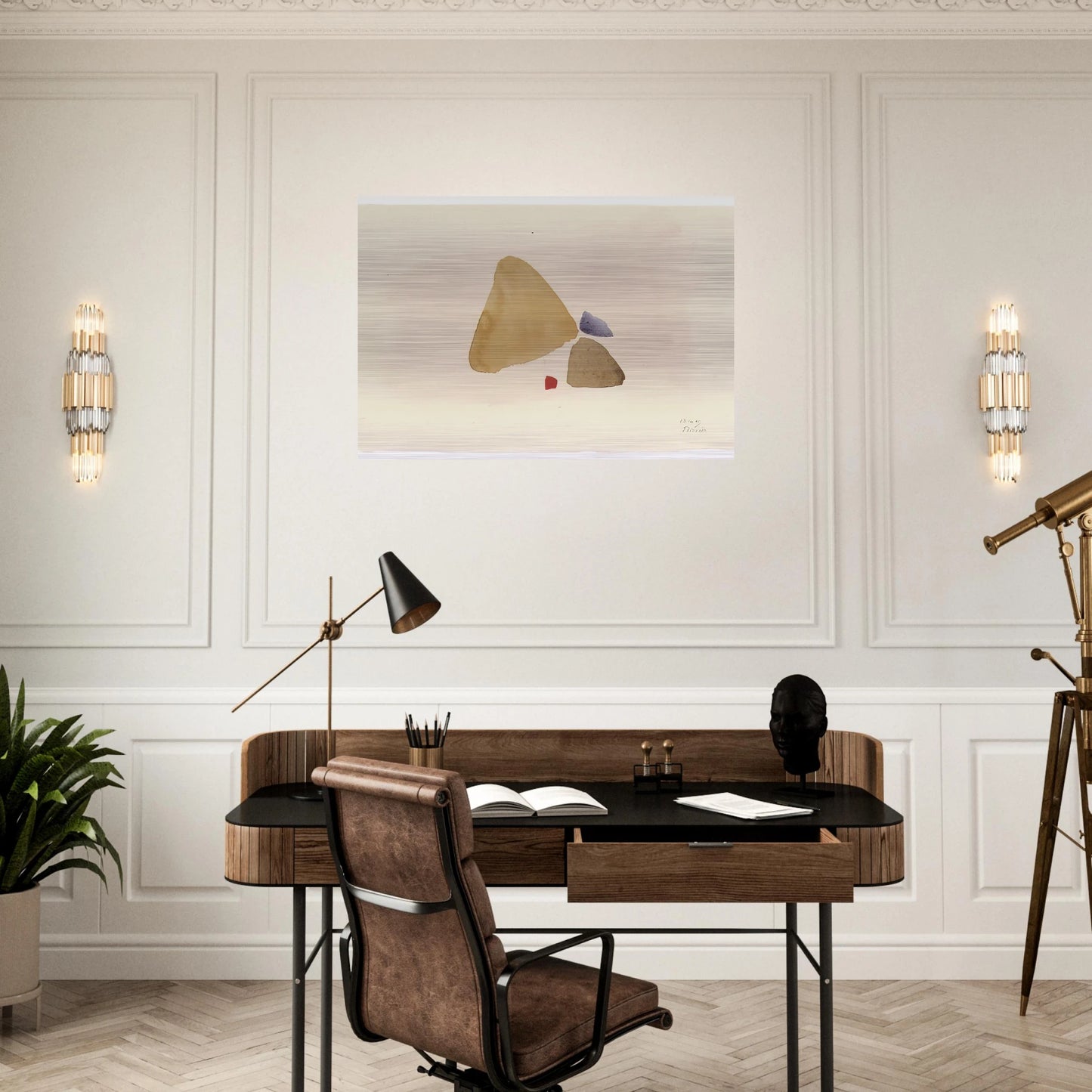 23.10.49 - 1949 - Julius Bissier Brushed Aluminum Print - 70x100 cm / 28x40 inches | Julius Bissier Aluminum Print | Julius Bissier Prints