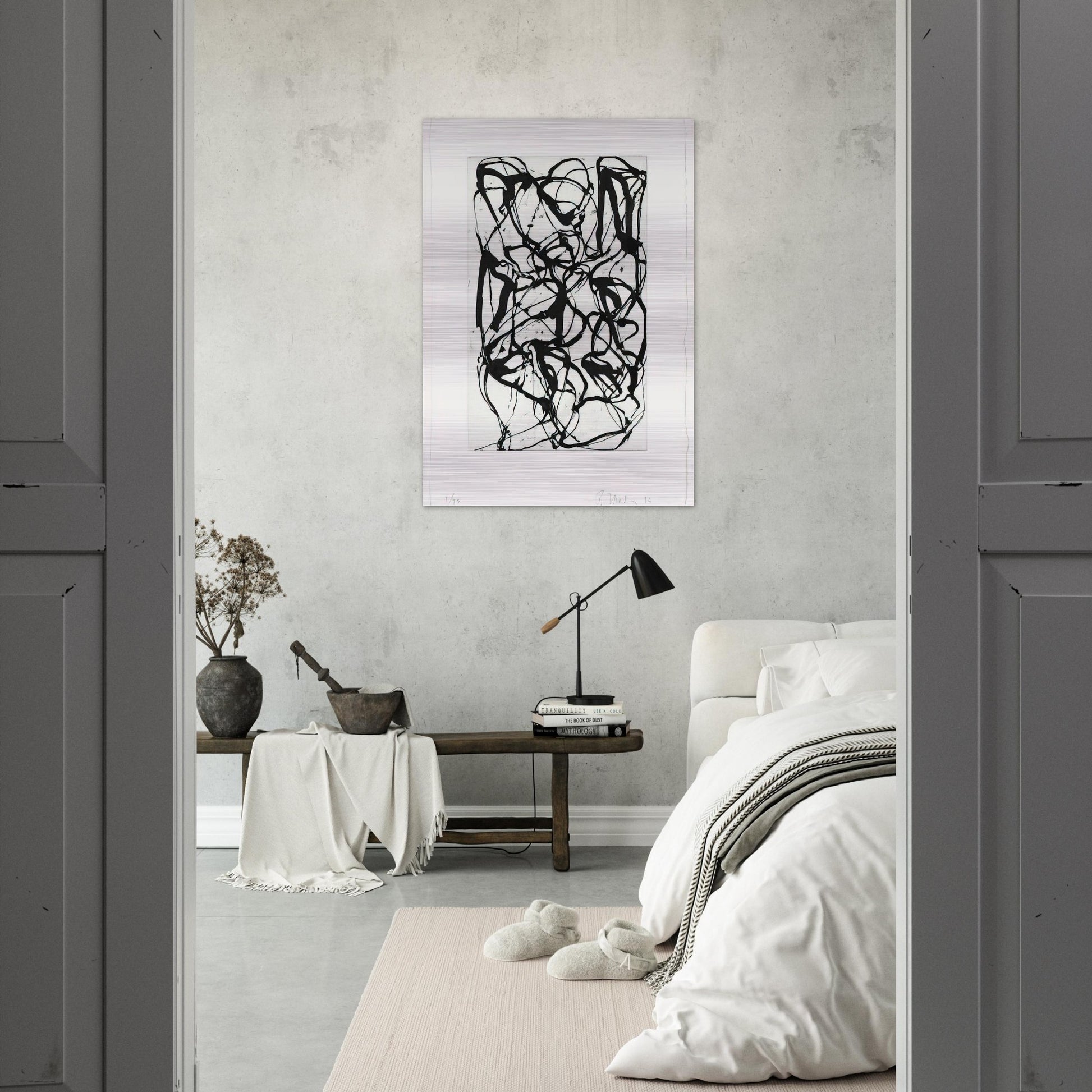 Han Shan Exit - 1992 - Brice Marden Brushed Aluminum Print - 70x100 cm / 28x40 inches | Brice Marden Aluminum Print | Brice Marden Prints