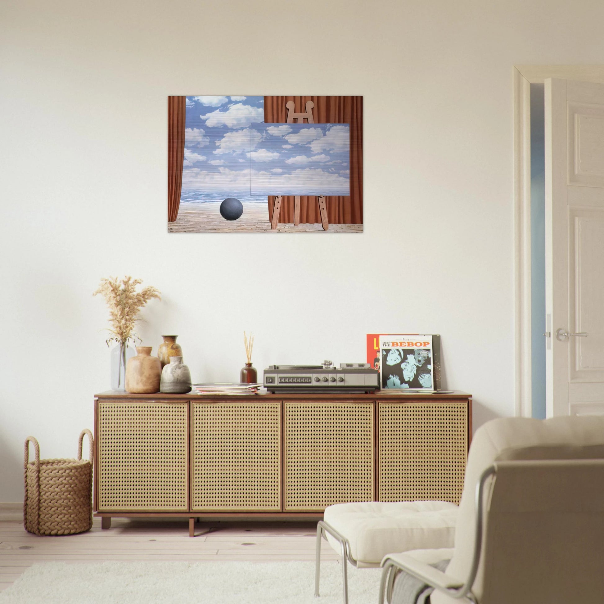 THE FAIR CAPTIVE 1965 - Rene Magritte Brushed Aluminum Print - 70x100 cm / 28x40 inches | Rene Magritte Aluminum Print | Rene Magritte Prints