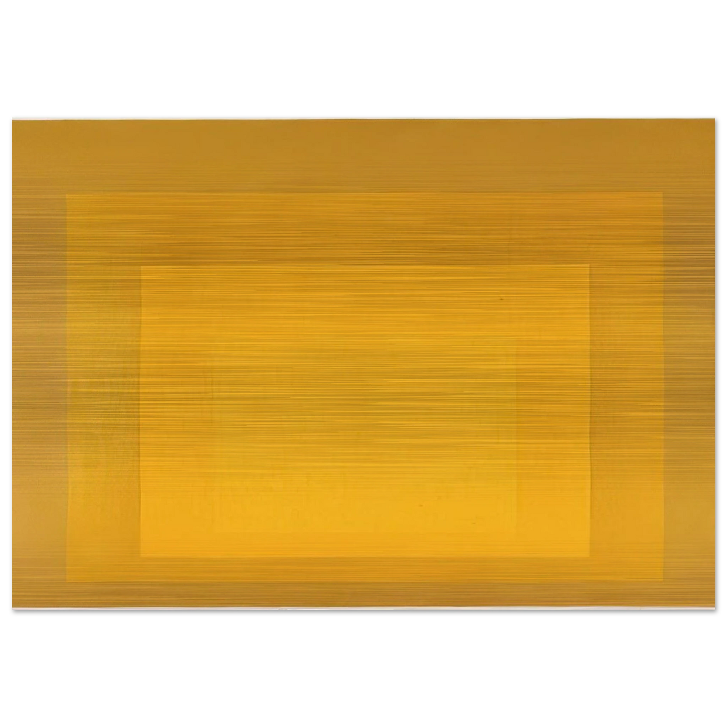 STUDY FOR HOMAGE TO THE SQUARE DEPARTING IN YELLOW 1964 - Josef Albers Brushed Aluminum Print - 70x100 cm / 28x40 inches | Josef Albers Aluminum Print | Josef Albers Prints