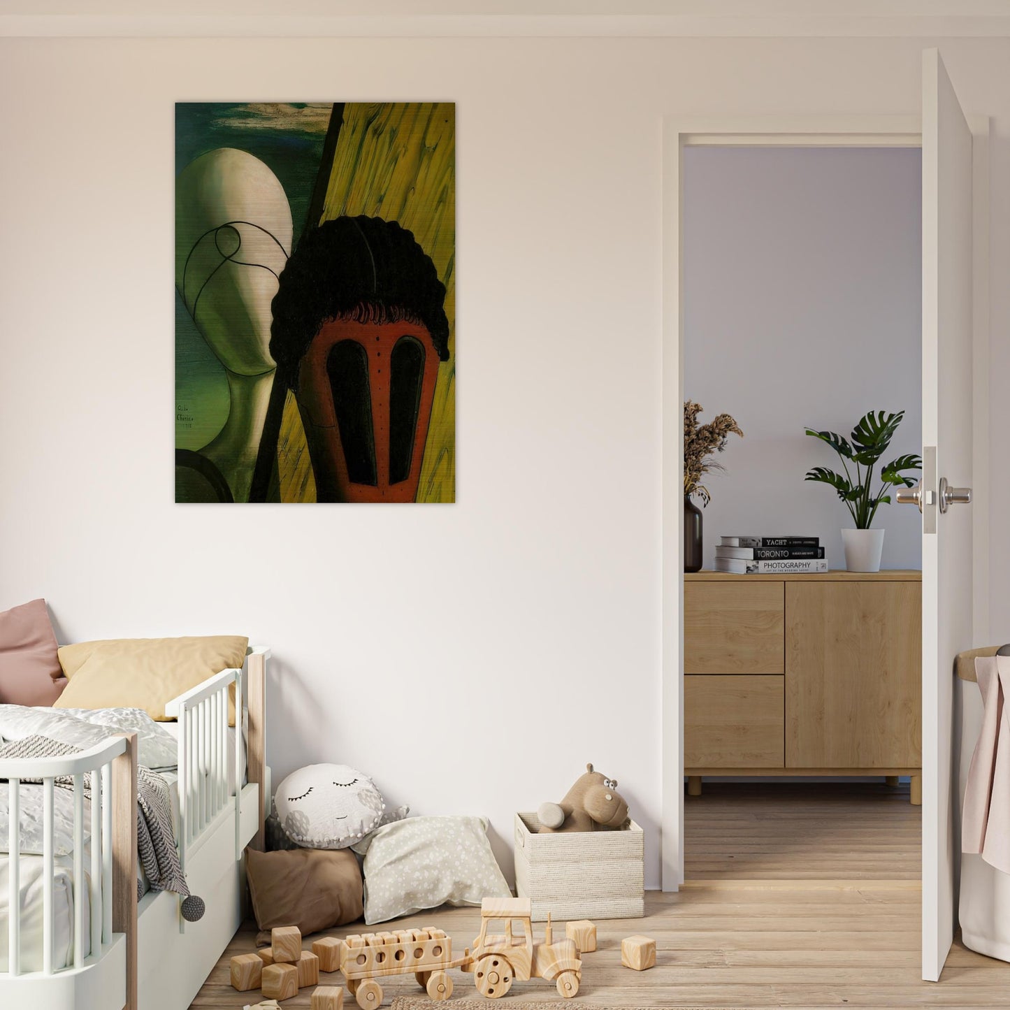 TWO HEADS 1918 - Giorgio de Chirico Brushed Aluminum Print - 70x100 cm / 28x40 inches | Giorgio de Chirico Aluminum Print | Giorgio de Chirico Prints