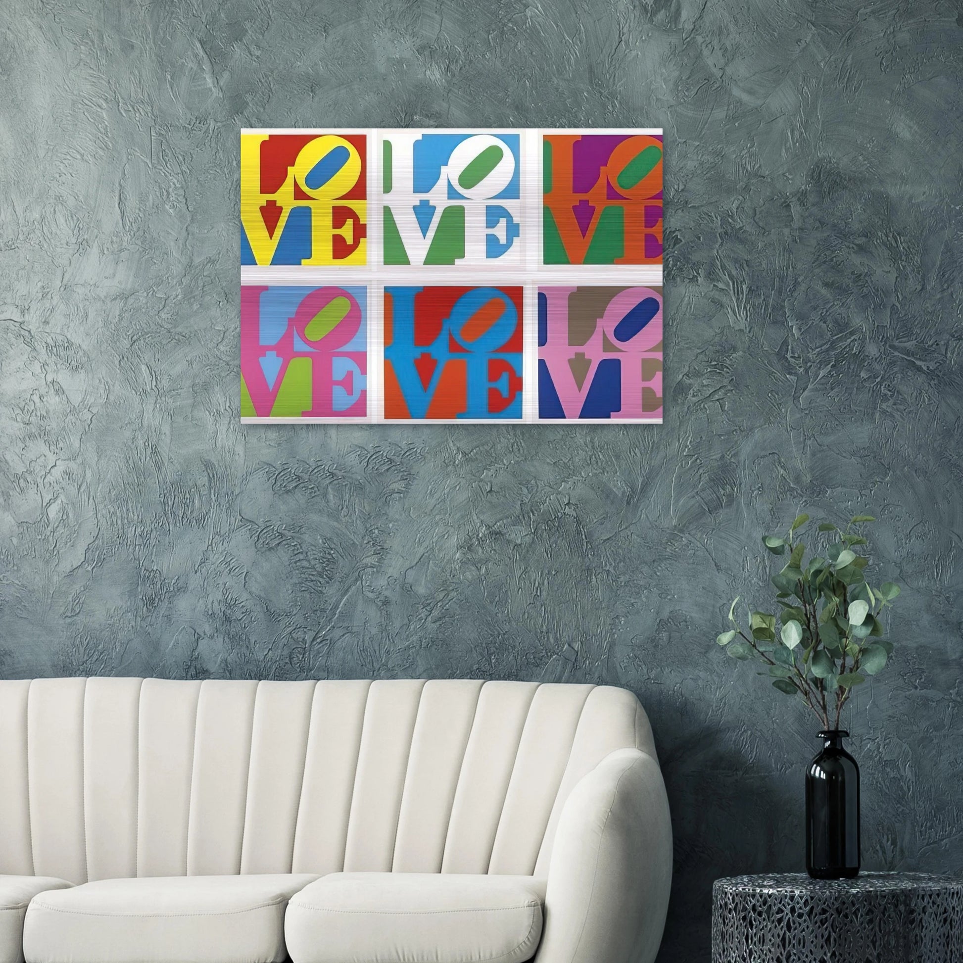 The Garden of Love - Robert Indiana Brushed Aluminum Print - 70x100 cm / 28x40 inches | Robert Indiana Aluminum Print | Robert Indiana Prints