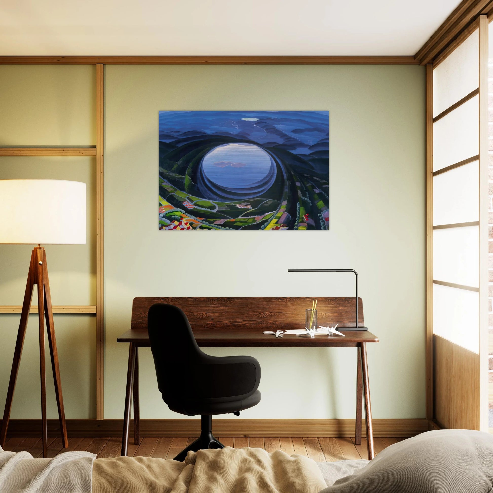 Primavera Umbria - 1923 - Gerardo Dottori Brushed Aluminum Print - 70x100 cm / 28x40 inches | Gerardo Dottori Aluminum Print | Gerardo Dottori Prints