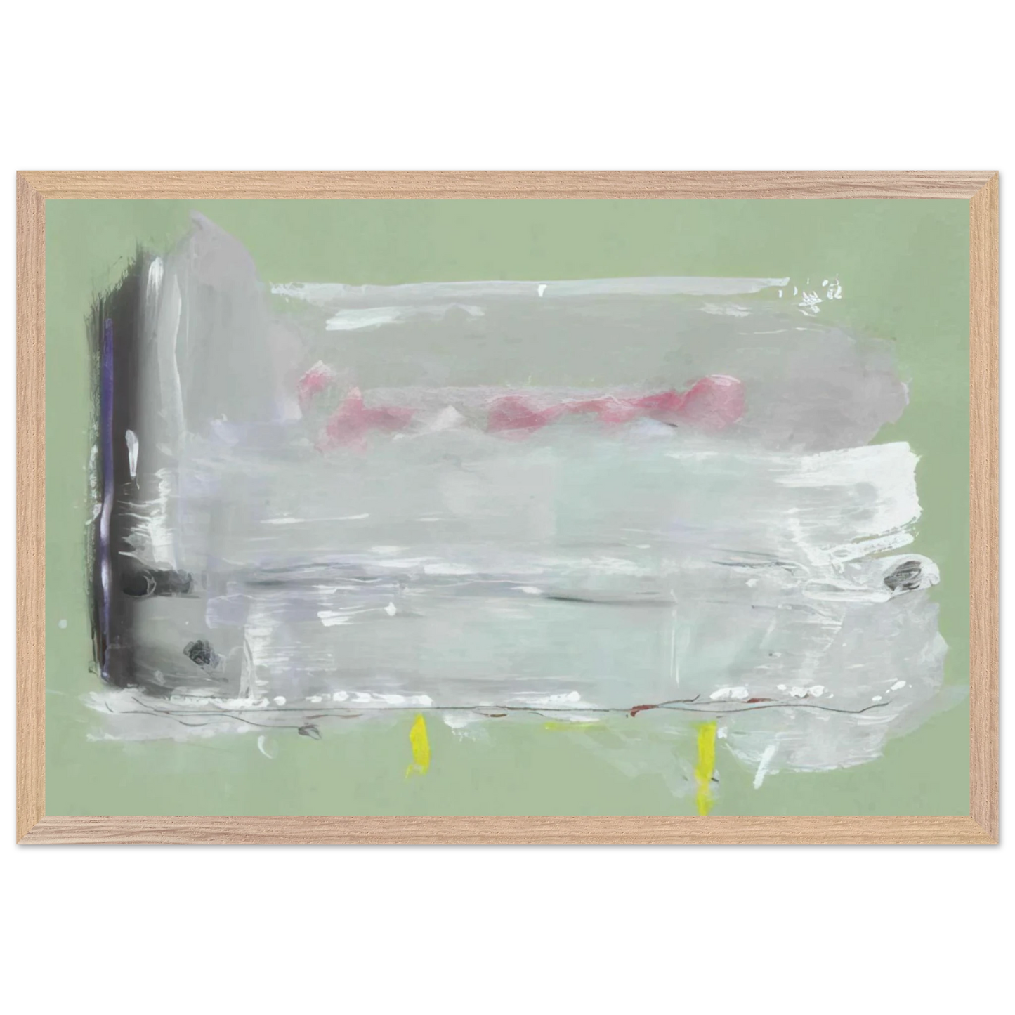 Helen Frankenthaler - Untitled - 1984 Wall art - 40x50 cm / 16x20 inches - Premium Wooden Framed Poster With Fine Art Paper-canvas - Wood frame