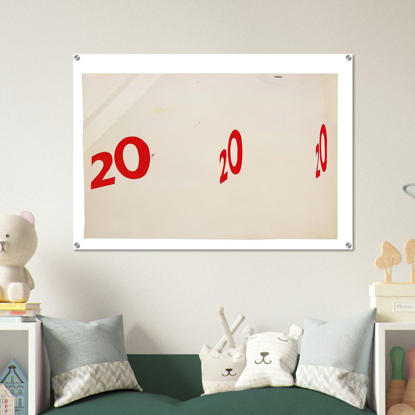20 20 20 1962 - Edward Ruscha Acrylic Print - 70x100 cm / 28x40″ inches