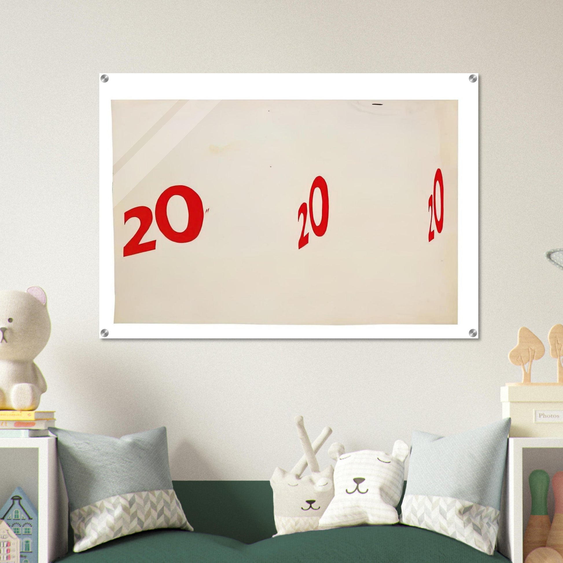 20 20 20 1962 - Edward Ruscha Acrylic Print - 70x100 cm / 28x40″ inches