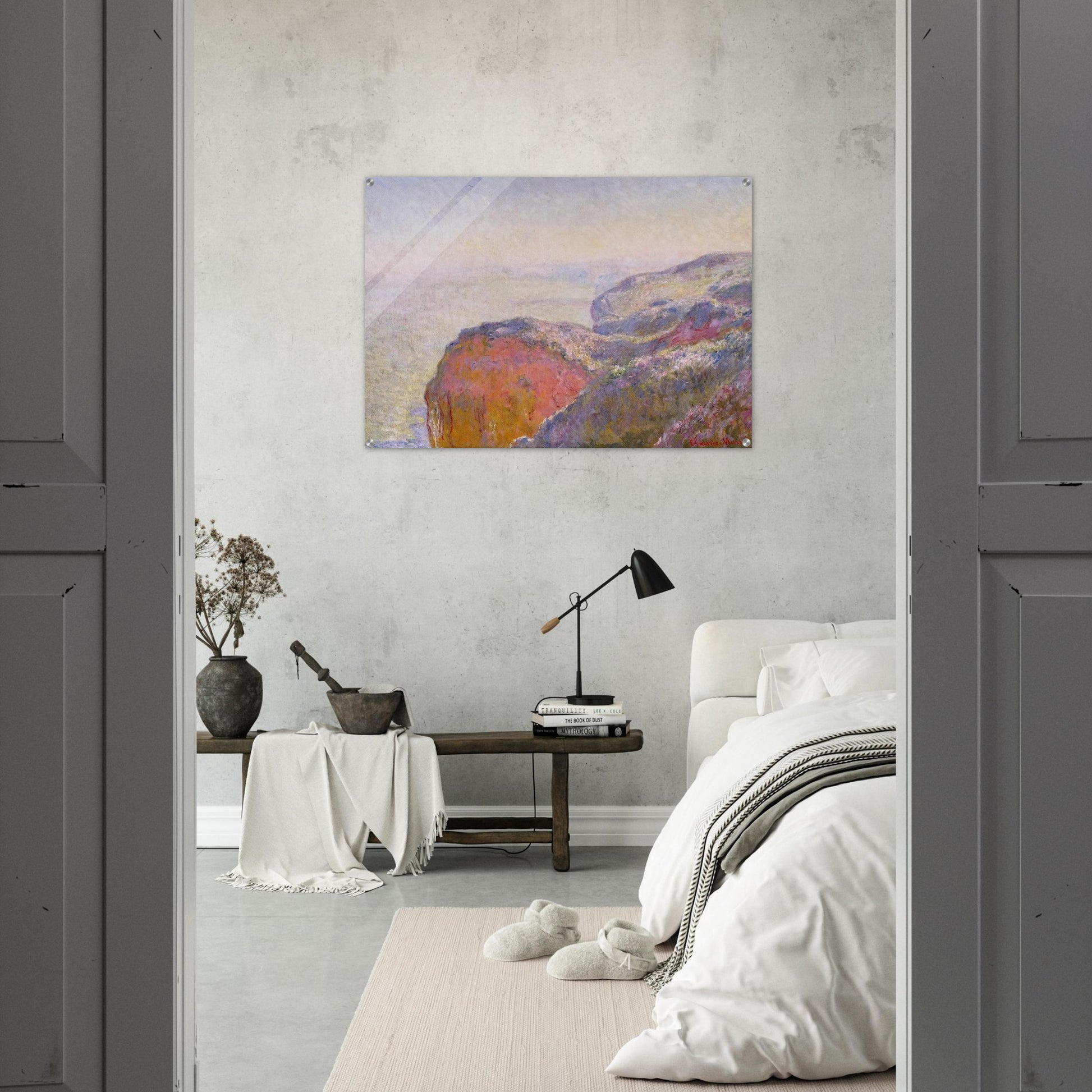 Cliff near Dieppe in the Morning - claude monet Acrylic Print - 70x100 cm / 28x40″ inches