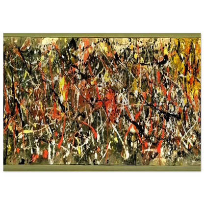 NUMBER 25 - Jackson Pollock Brushed Aluminum Print - 70x100 cm / 28x40 inches | Jackson Pollock Aluminum Print | Jackson Pollock Prints