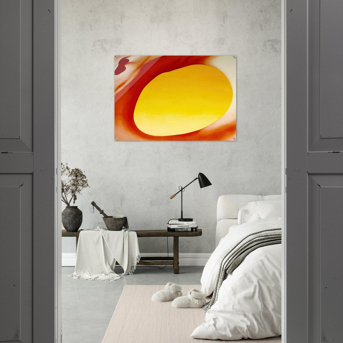 Pelvis Series - Red with Yellow - Georgia O'Keeffe Acrylic Print - 70x100 cm / 28x40″ inches