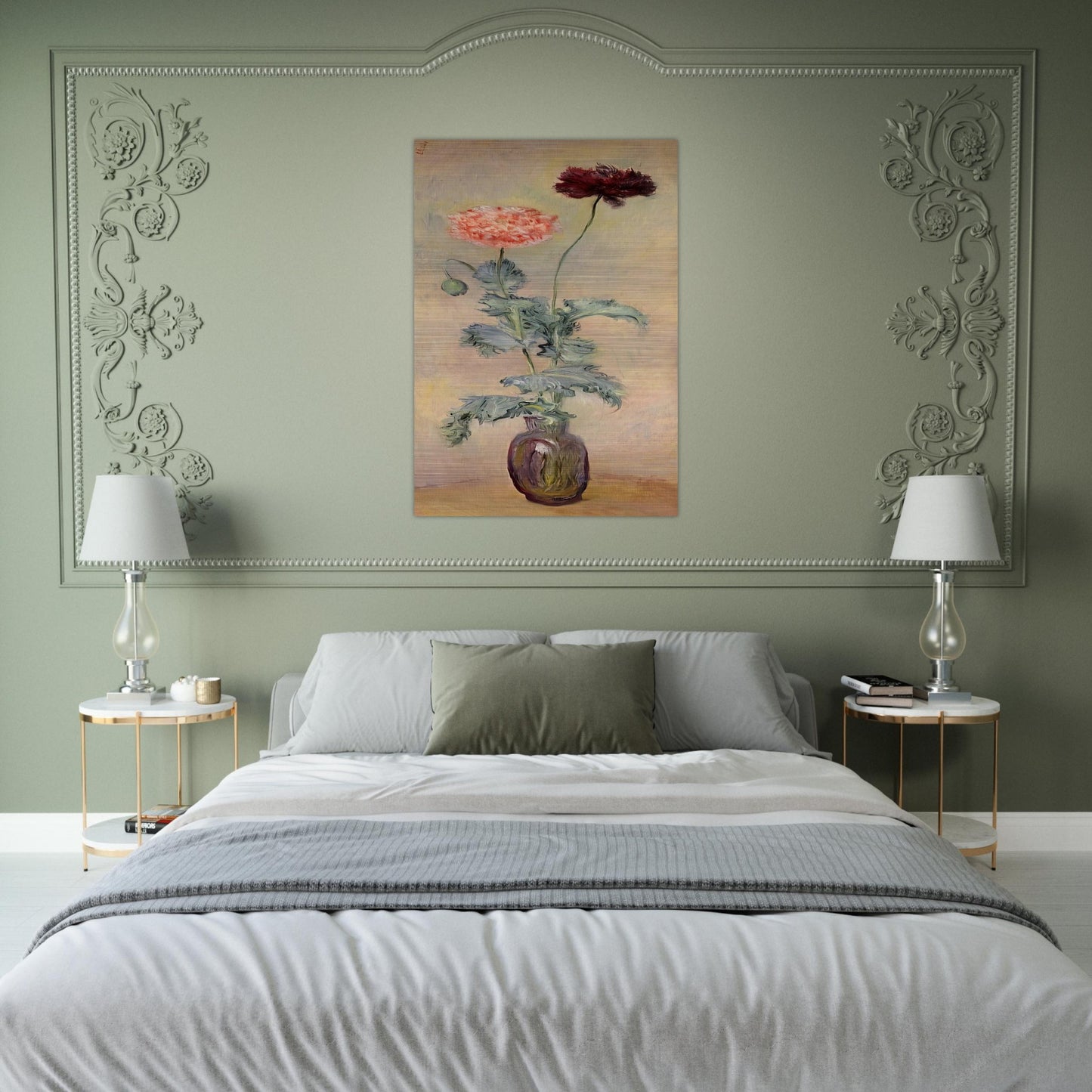 Red and Pink Poppies - claude monet Brushed Aluminum Print - 70x100 cm / 28x40 inches | claude monet Aluminum Print | claude monet Prints