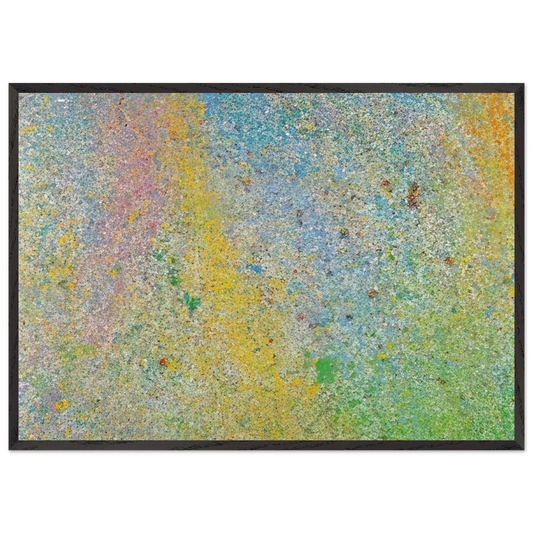 Milky Way - 1966 - Walasse Ting 70x100 cm / 28x40 inches Framed Art Print – Black Wooden Frame