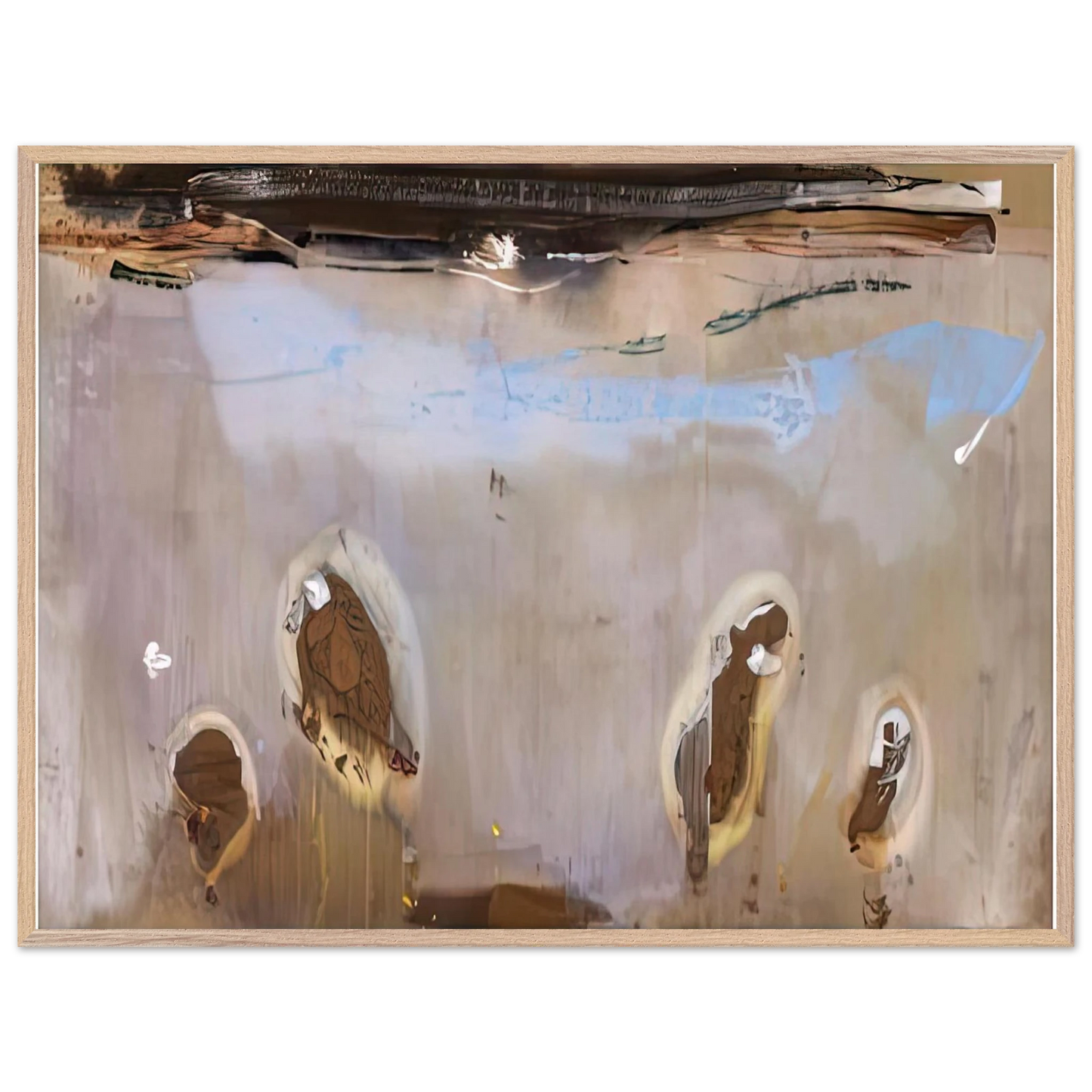 Helen Frankenthaler - Tethys, 1981- Wall Art - 21x29.7 cm / 8x12" - Premium Wooden Framed Poster With Fine Art Paper-canvas - Black frame