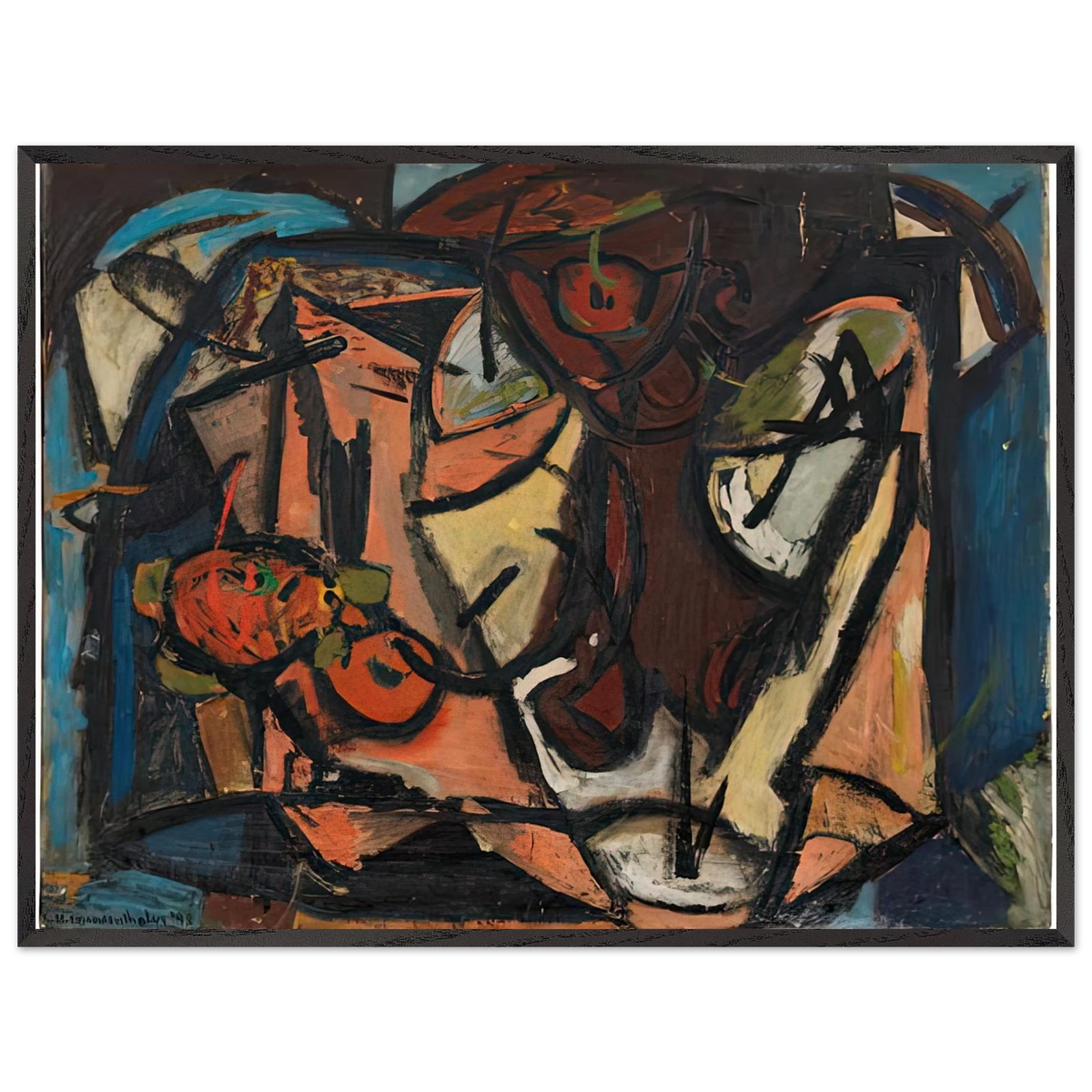 Helen Frankenthaler - Still Life, 1948- Wall Art - 60x80 cm / 24x32 inches - Fine Art Poster-canvas - -