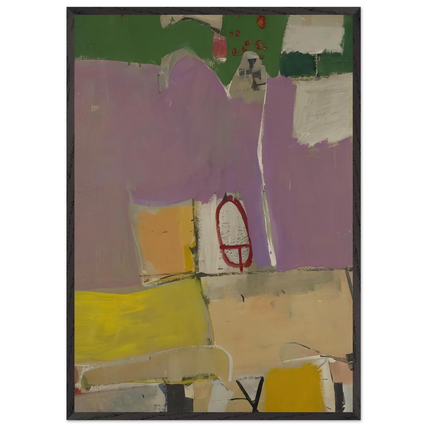 Albuquerque 4 - Richard Diebenkorn 70x100 cm / 28x40 inches Framed Art Print – Black Wooden Frame