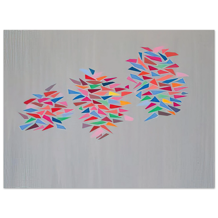 Robert Goodnough - Colors on Gray - 1976  75x100 cm / 30x40inches Fine Art Poster