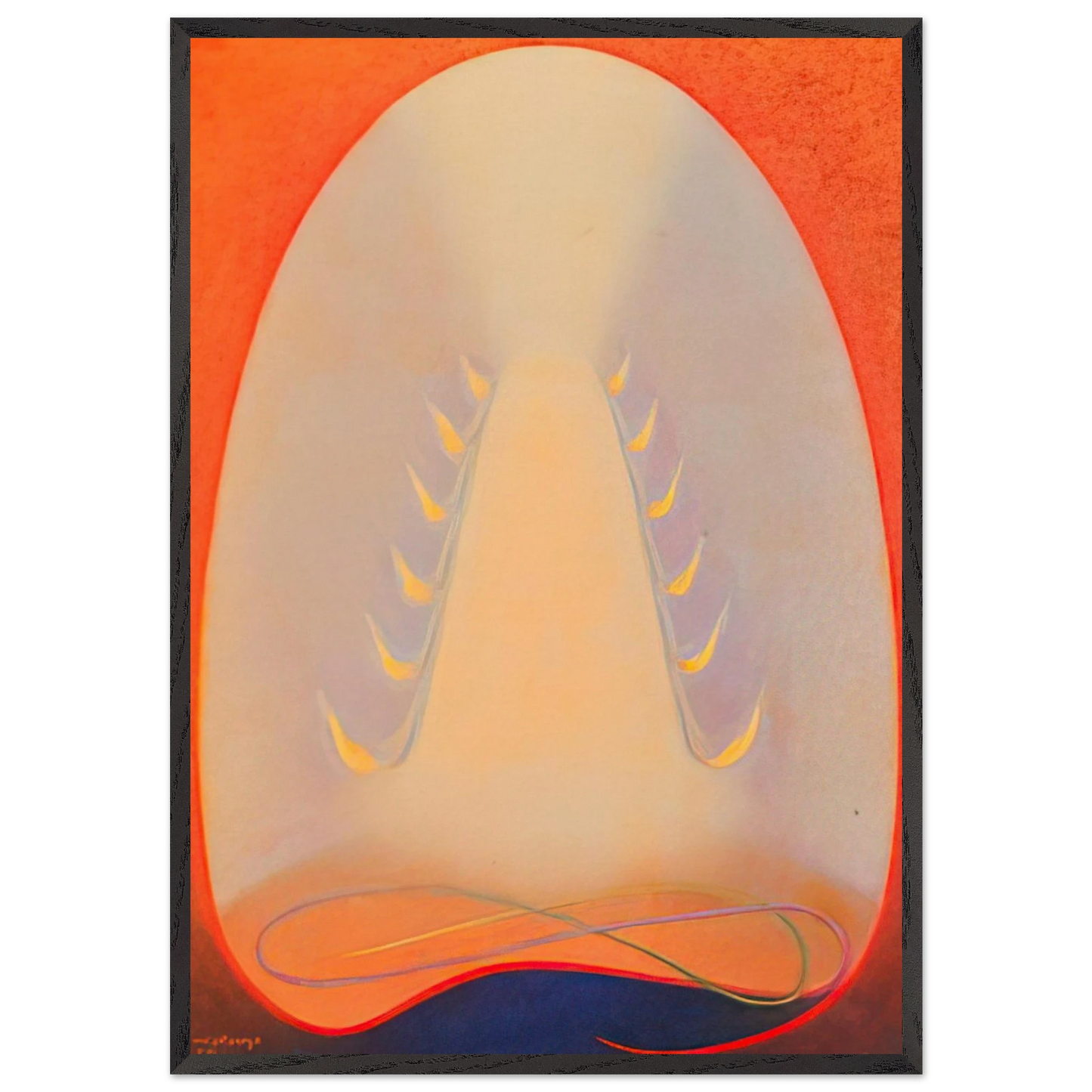 Mount of Flame - 1932 - Agnes Lawrence Pelton 70x100 cm / 28x40 inches Framed Art Print – Black Wooden Frame