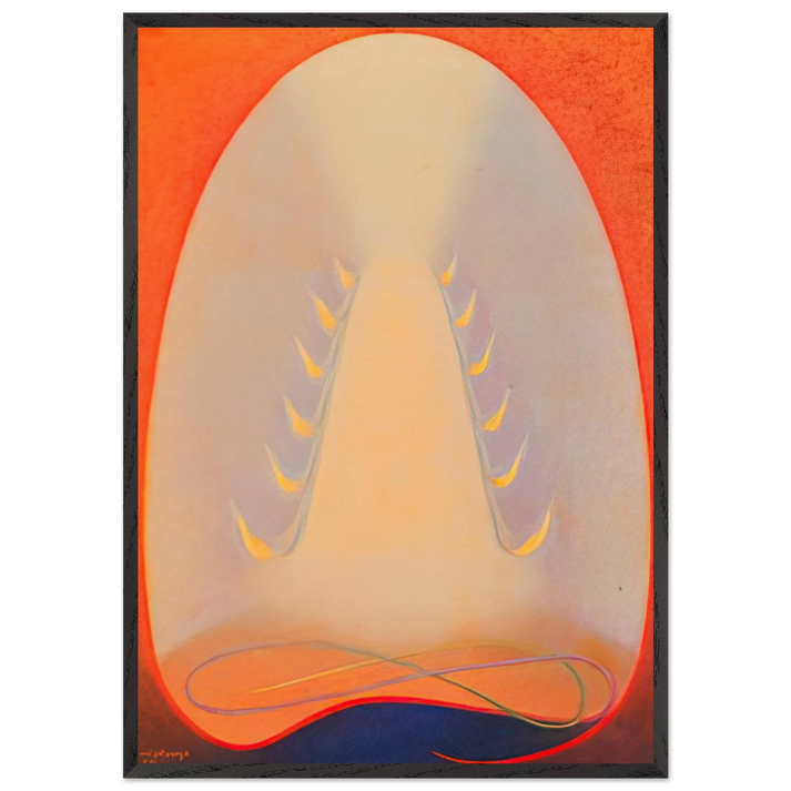 Mount of Flame - 1932 - Agnes Lawrence Pelton 70x100 cm / 28x40 inches Framed Art Print – Black Wooden Frame