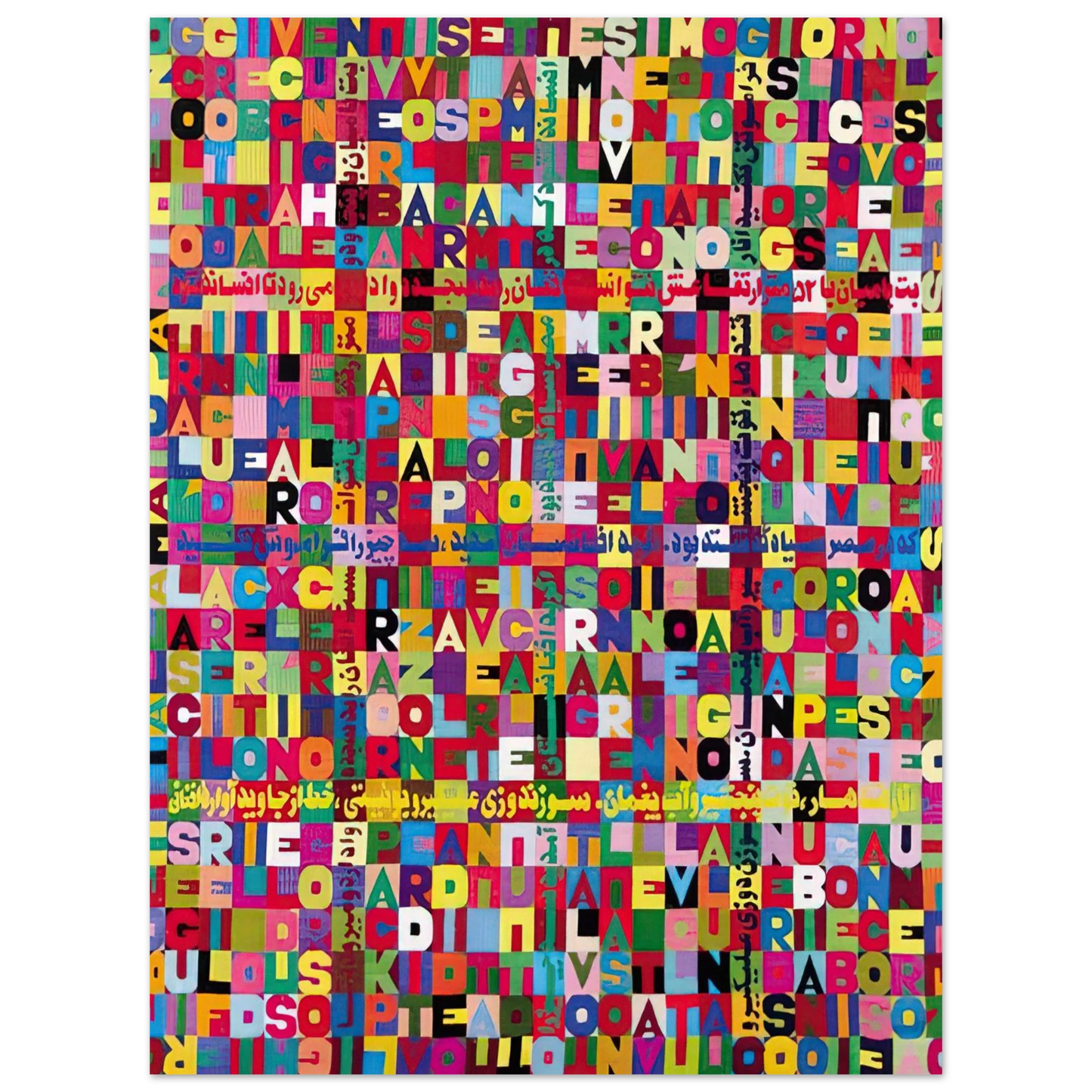 Alighiero Boetti - OGGI VENISETESIMO GIORNO UNDICESIMO MESE ANNO MILLENOVEIOOO ANTOTO ALIGHIERO E BOETTI ALLAMATO  75x100 cm / 30x40inches Fine Art Poster