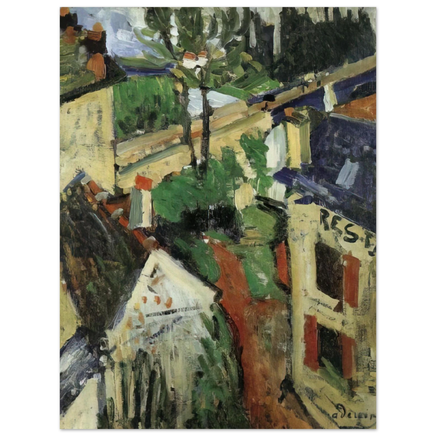 Andre Derain - BAKER S HOTEL  75x100 cm / 30x40inches Fine Art Poster