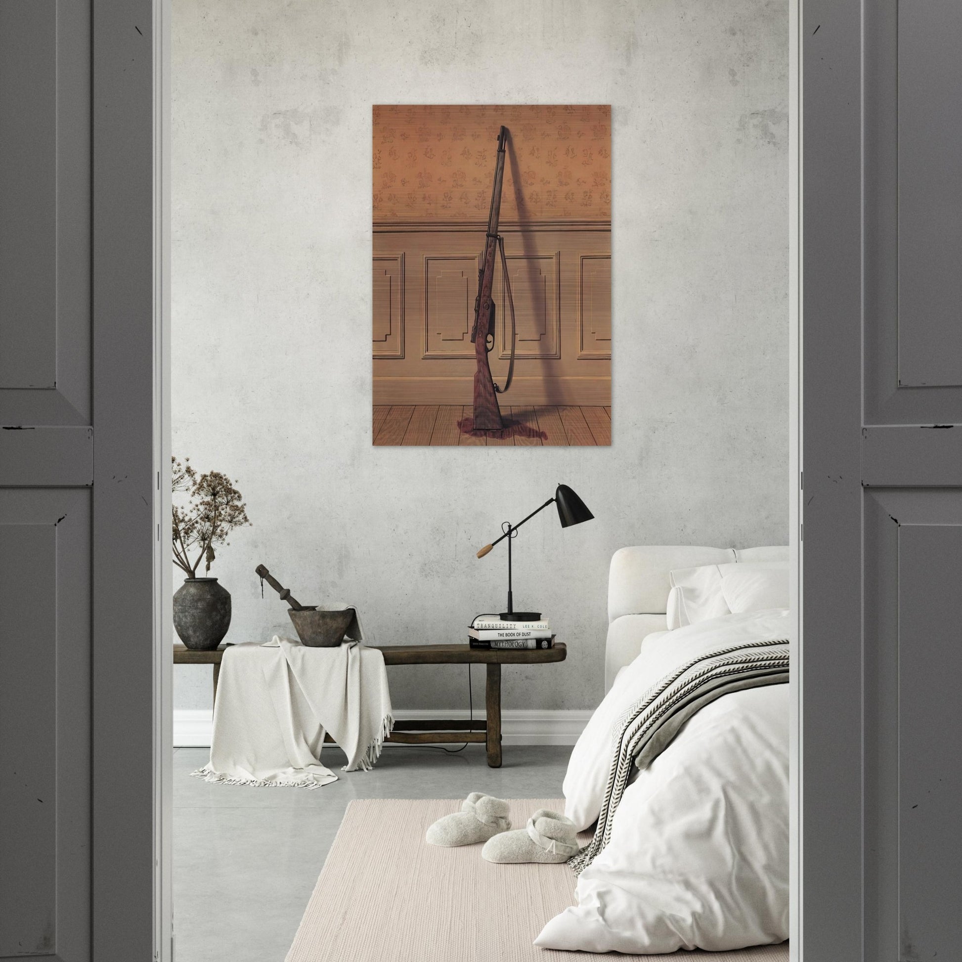 THE SURVIVOR 1950 - Rene Magritte Brushed Aluminum Print - 70x100 cm / 28x40 inches | Rene Magritte Aluminum Print | Rene Magritte Prints