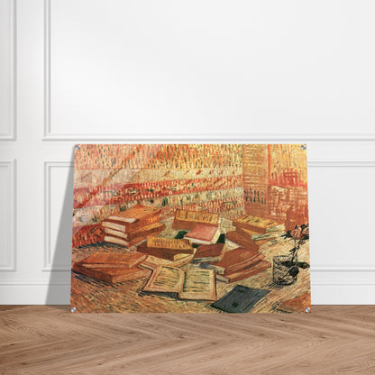 Still Life - French Novels and Rose - Vincent van Gogh Acrylic Print - 70x100 cm / 28x40″ inches