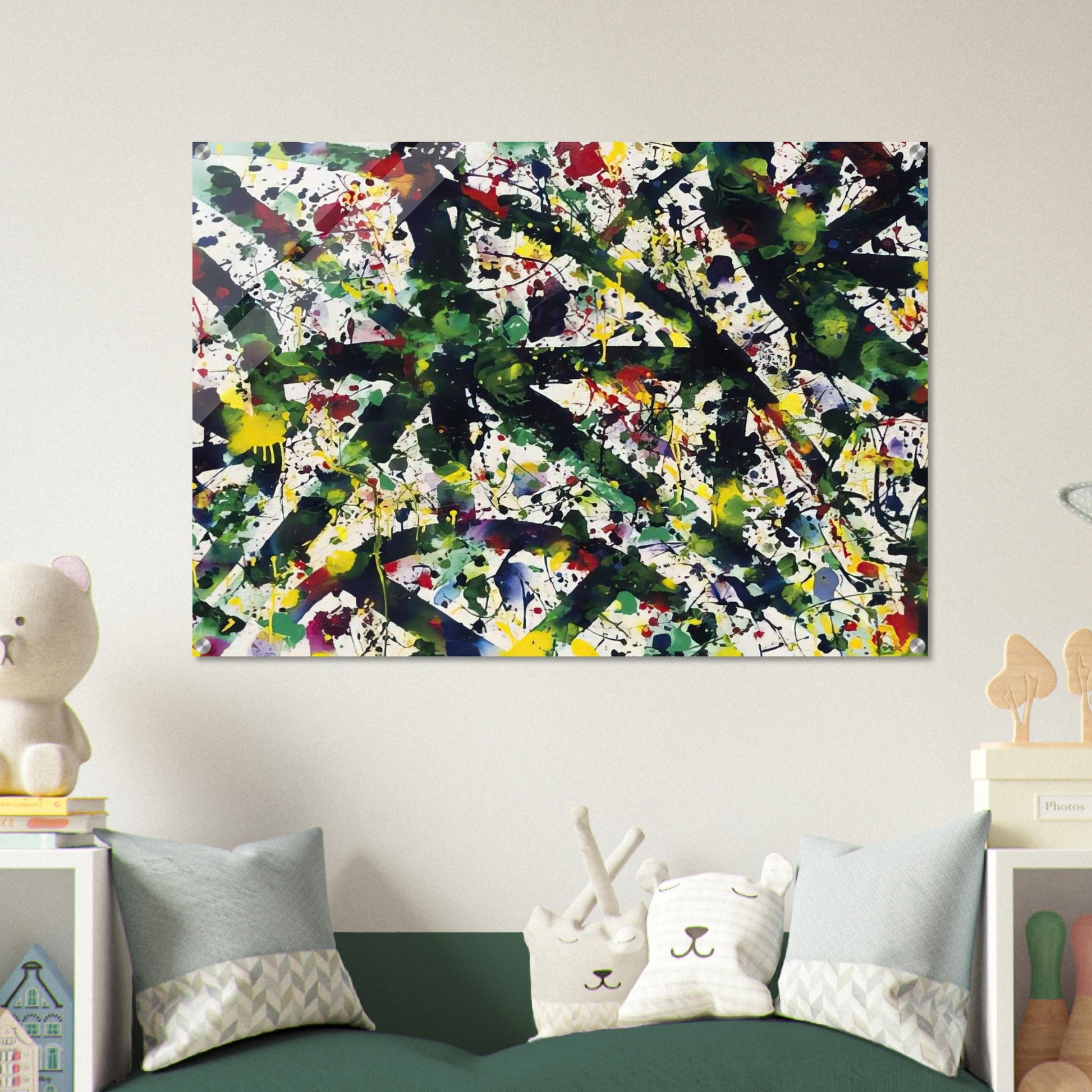 Green Buddha - Sam Francis Acrylic Print - 70x100 cm / 28x40″ inches