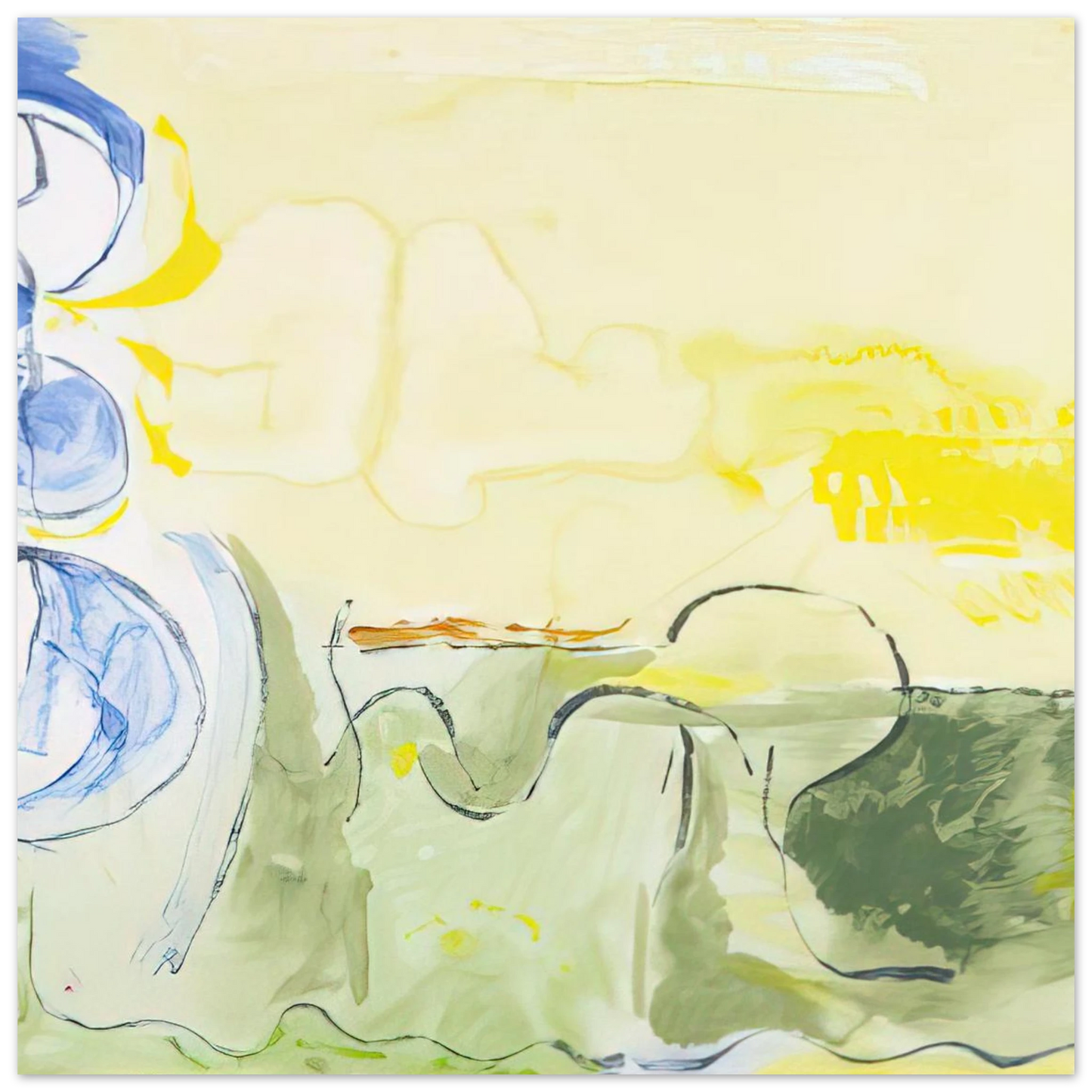 Helen Frankenthaler - Flotilla - 2006 Wall art - A3 (29.7 x 42  cm) - Fine Art Poster-canvas - -