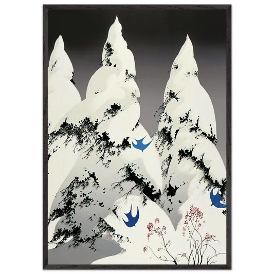 Winter Pine - Eyvind Earle 70x100 cm / 28x40 inches Framed Art Print – Black Wooden Frame