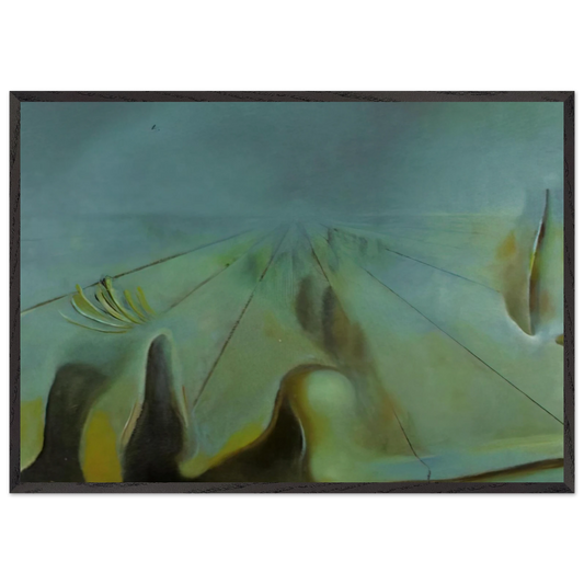 ENIGMA UNFINISHED VERSION OF THE THREE GLORIOUS ENIGMAS OF GALA - Salvador Dali 70x100 cm / 28x40 inches Framed Art Print – Black Wooden Frame
