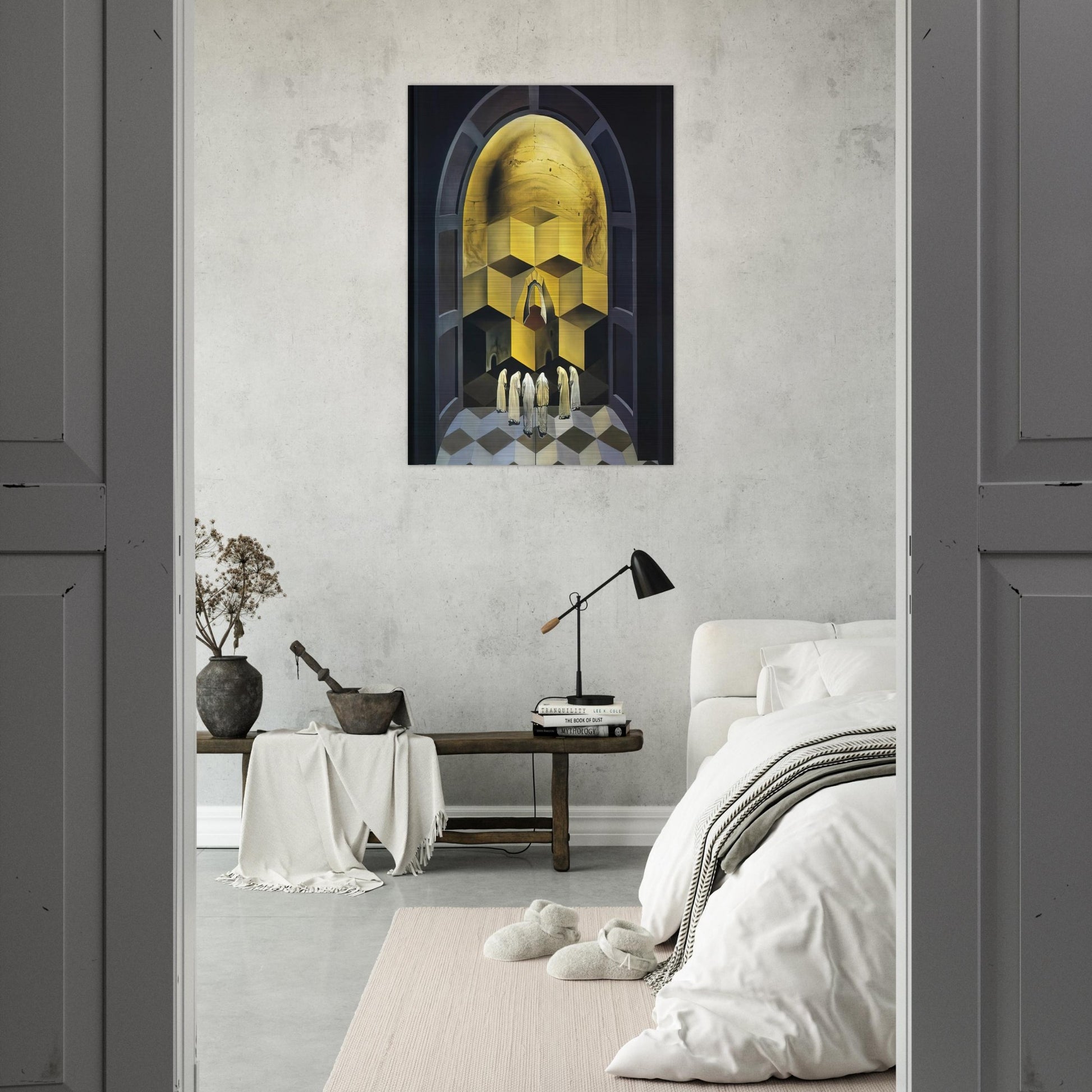 SKULL OF ZURBARAN - Salvador Dali Brushed Aluminum Print - 70x100 cm / 28x40 inches | Salvador Dali Aluminum Print | Salvador Dali Prints