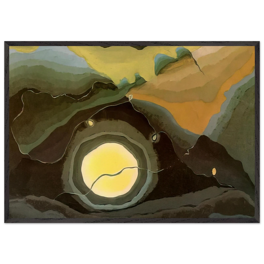 Me and the Moon - 1937 - Arthur Dove 70x100 cm / 28x40 inches Framed Art Print – Black Wooden Frame