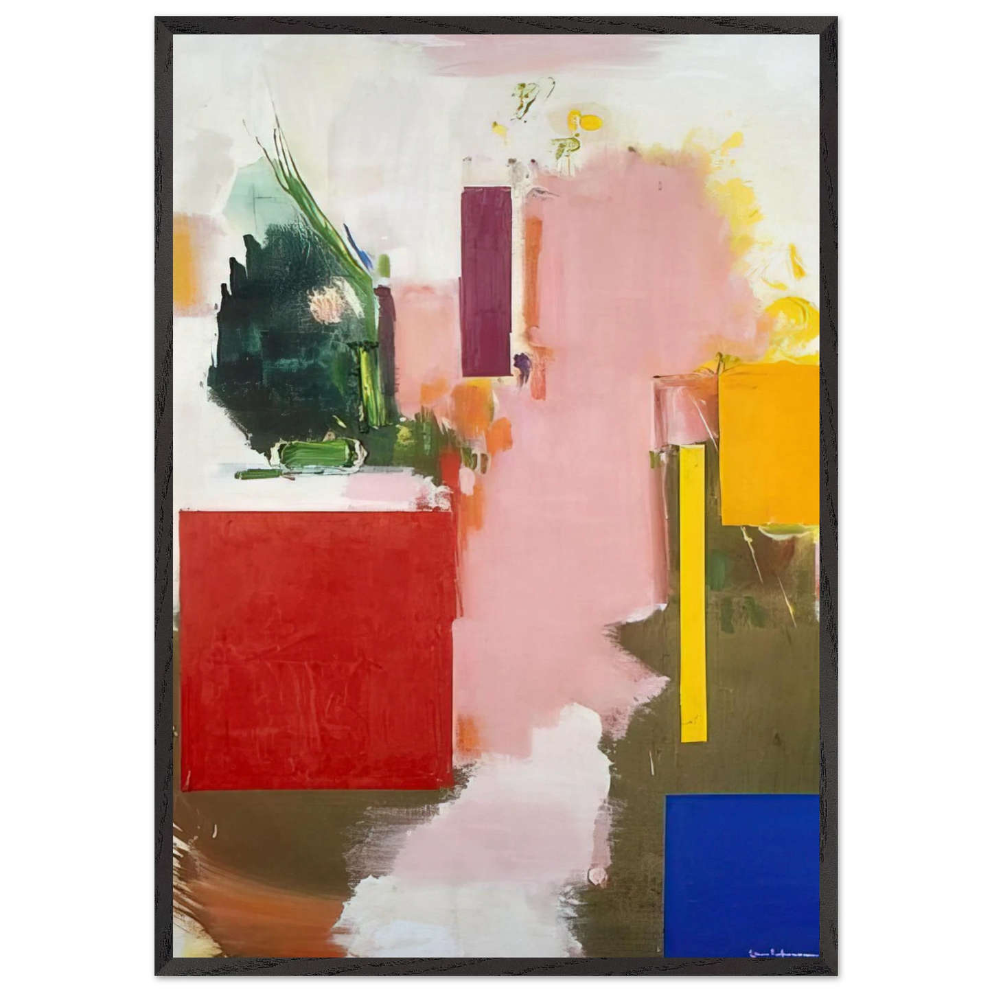 Summer 1965 - Hans Hofmann 70x100 cm / 28x40 inches Framed Art Print – Black Wooden Frame