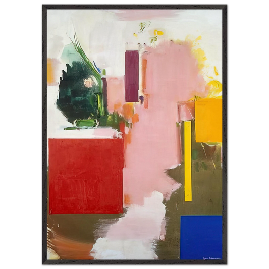 Summer 1965 - Hans Hofmann 70x100 cm / 28x40 inches Framed Art Print – Black Wooden Frame