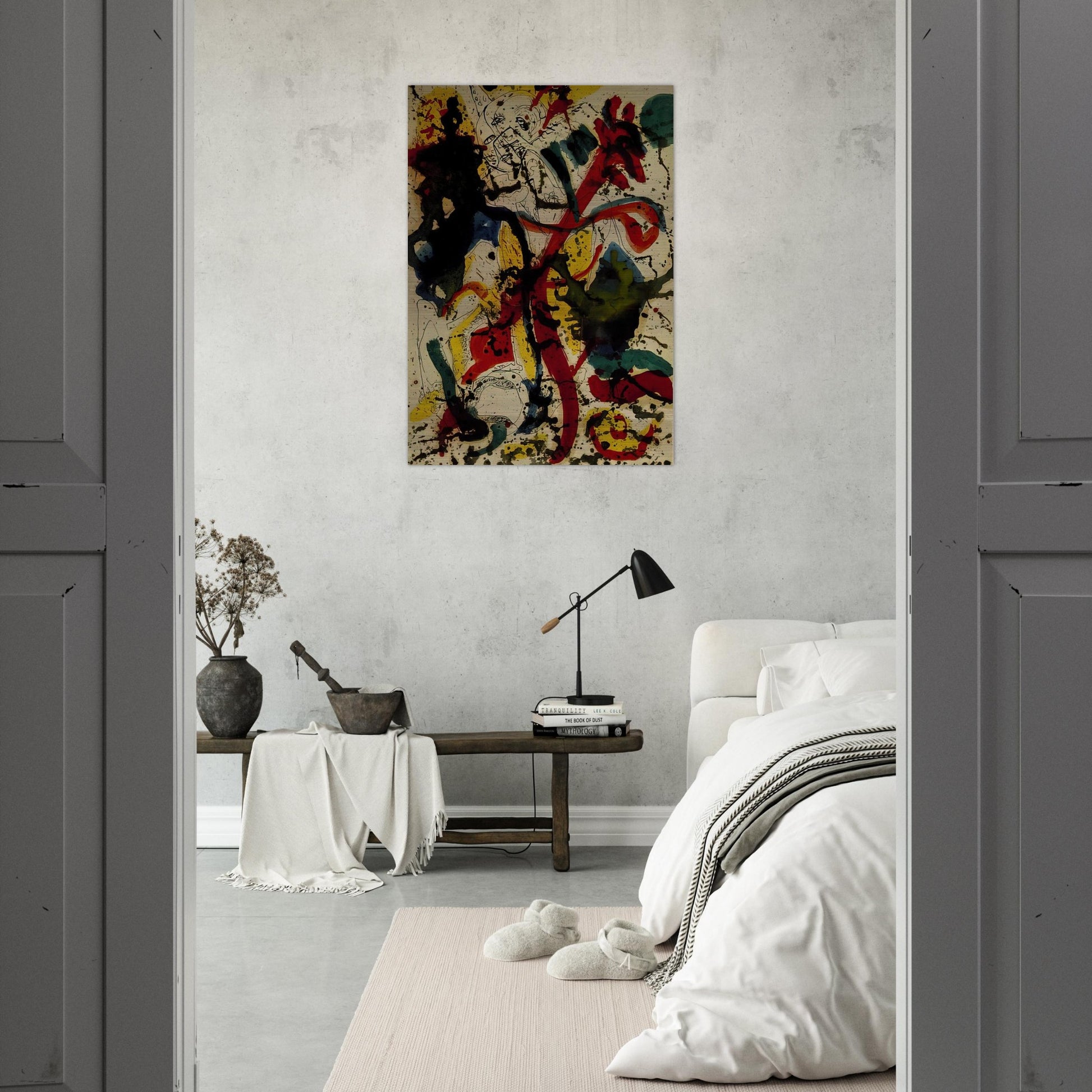 UNTITLED 1944 - Jackson Pollock Brushed Aluminum Print - 70x100 cm / 28x40 inches | Jackson Pollock Aluminum Print | Jackson Pollock Prints