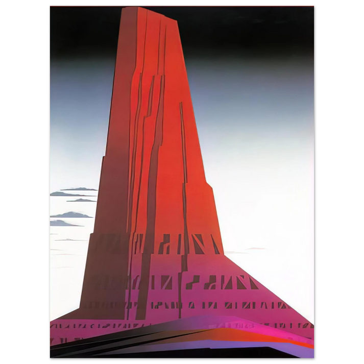 Eyvind Earle - Desert Skyscraper  75x100 cm / 30x40inches Fine Art Poster