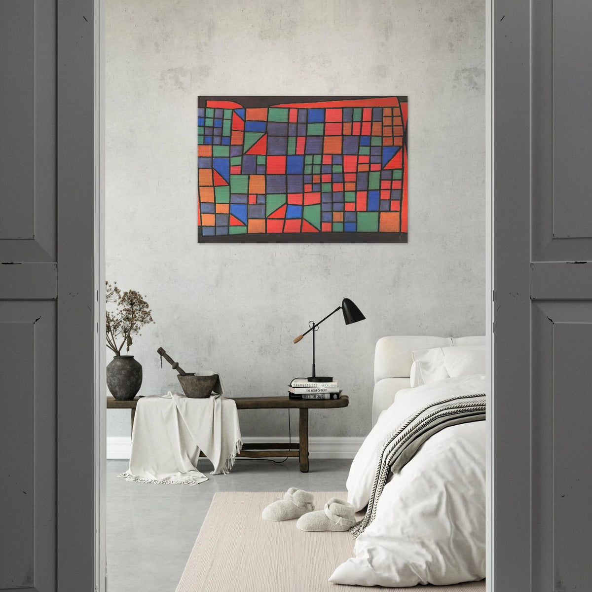 GLASS FACADE 1940 - Paul Klee Brushed Aluminum Print - 70x100 cm / 28x40 inches | Paul Klee Aluminum Print | Paul Klee Prints
