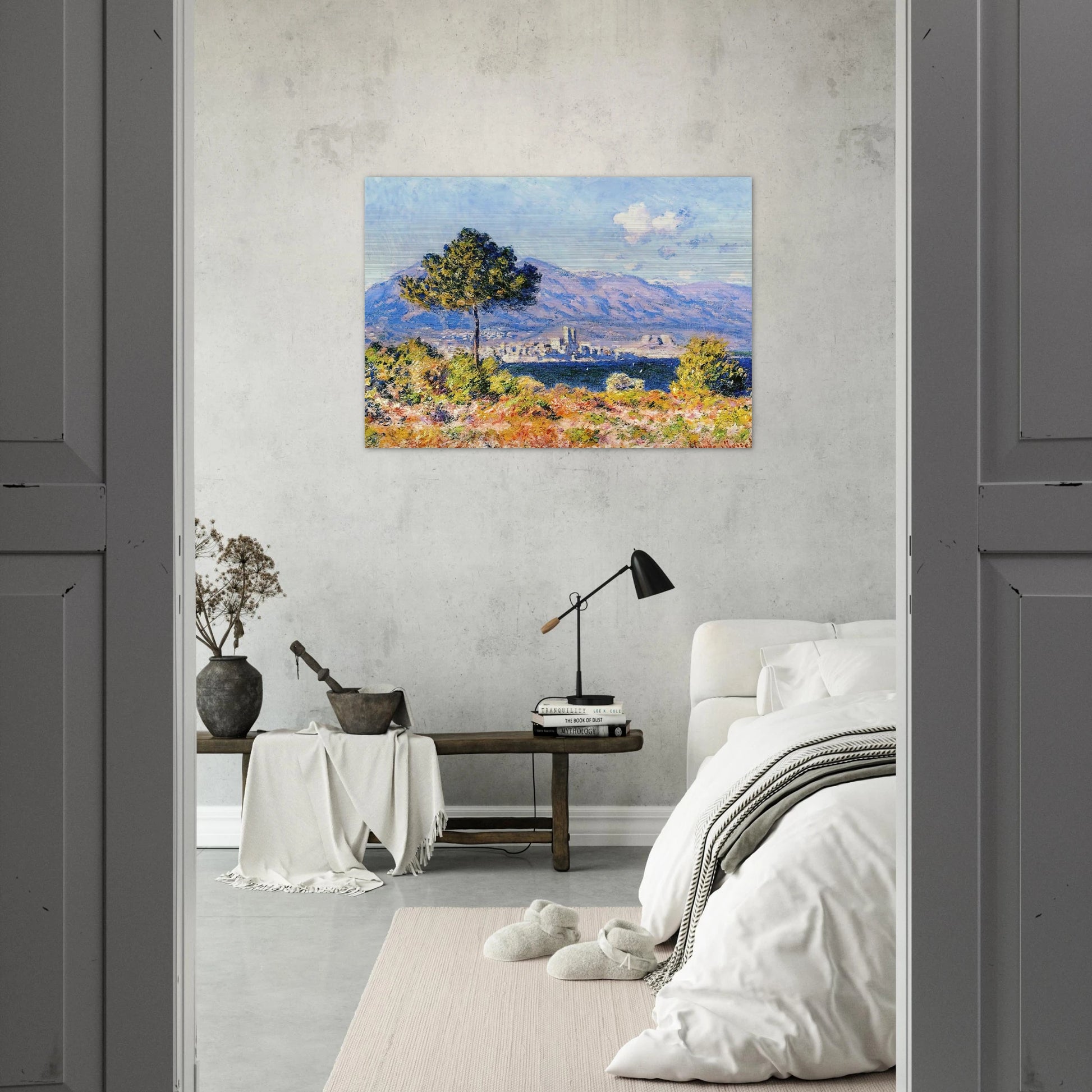 View of Antibes from the Plateau Notre-Dame - claude monet Brushed Aluminum Print - 70x100 cm / 28x40 inches | claude monet Aluminum Print | claude monet Prints