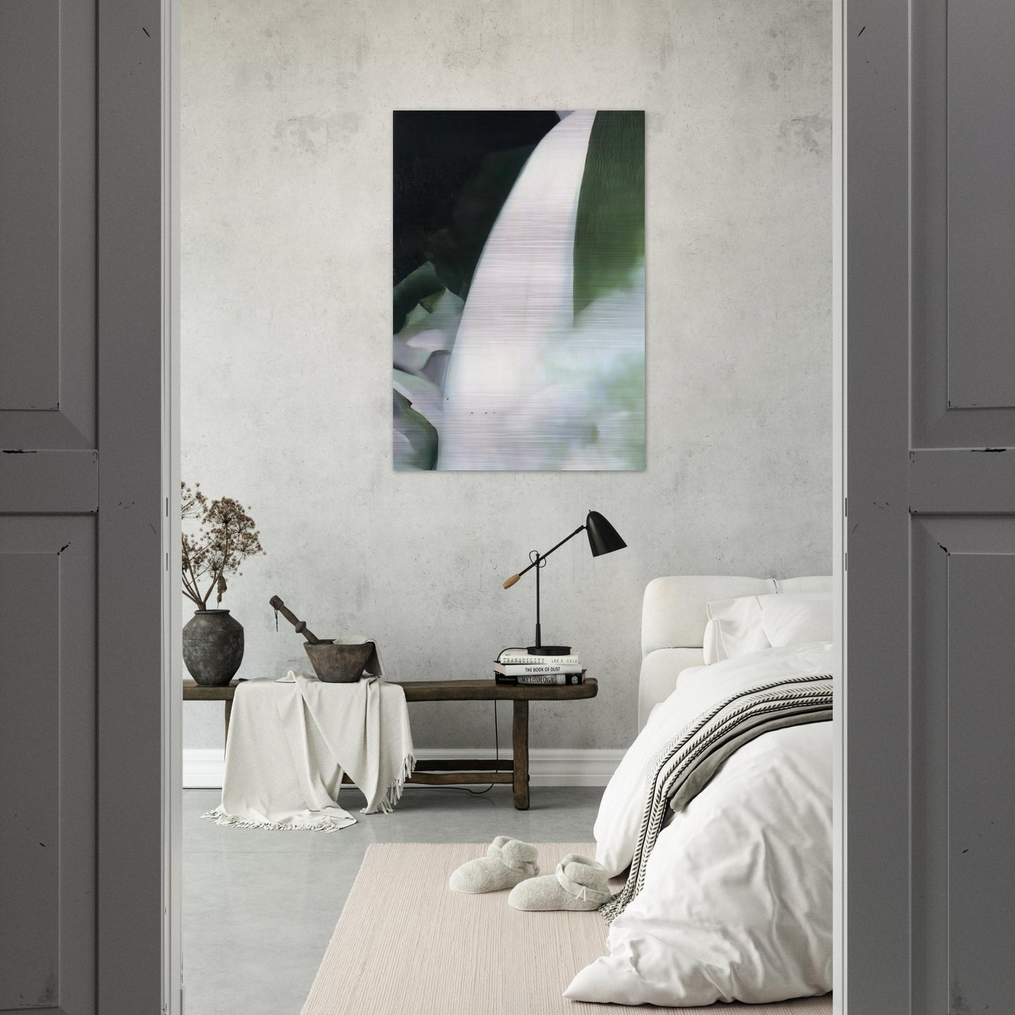 Green and White - Georgia O'Keeffe Brushed Aluminum Print - 70x100 cm / 28x40 inches | Georgia O'Keeffe Aluminum Print | Georgia O'Keeffe Prints
