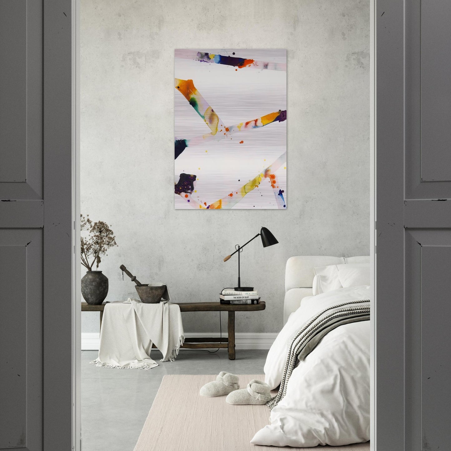 From Tokyo #3 - Sam Francis Brushed Aluminum Print - 70x100 cm / 28x40 inches | Sam Francis Aluminum Print | Sam Francis Prints