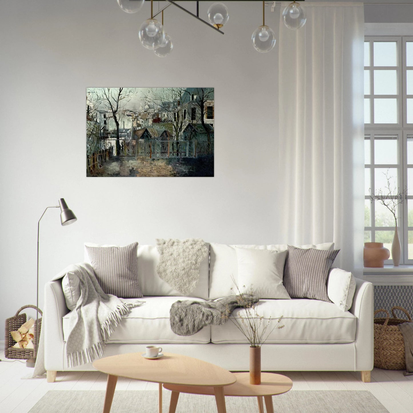 RENOIR S GARDEN - Maurice Utrillo Brushed Aluminum Print - 70x100 cm / 28x40 inches | Maurice Utrillo Aluminum Print | Maurice Utrillo Prints