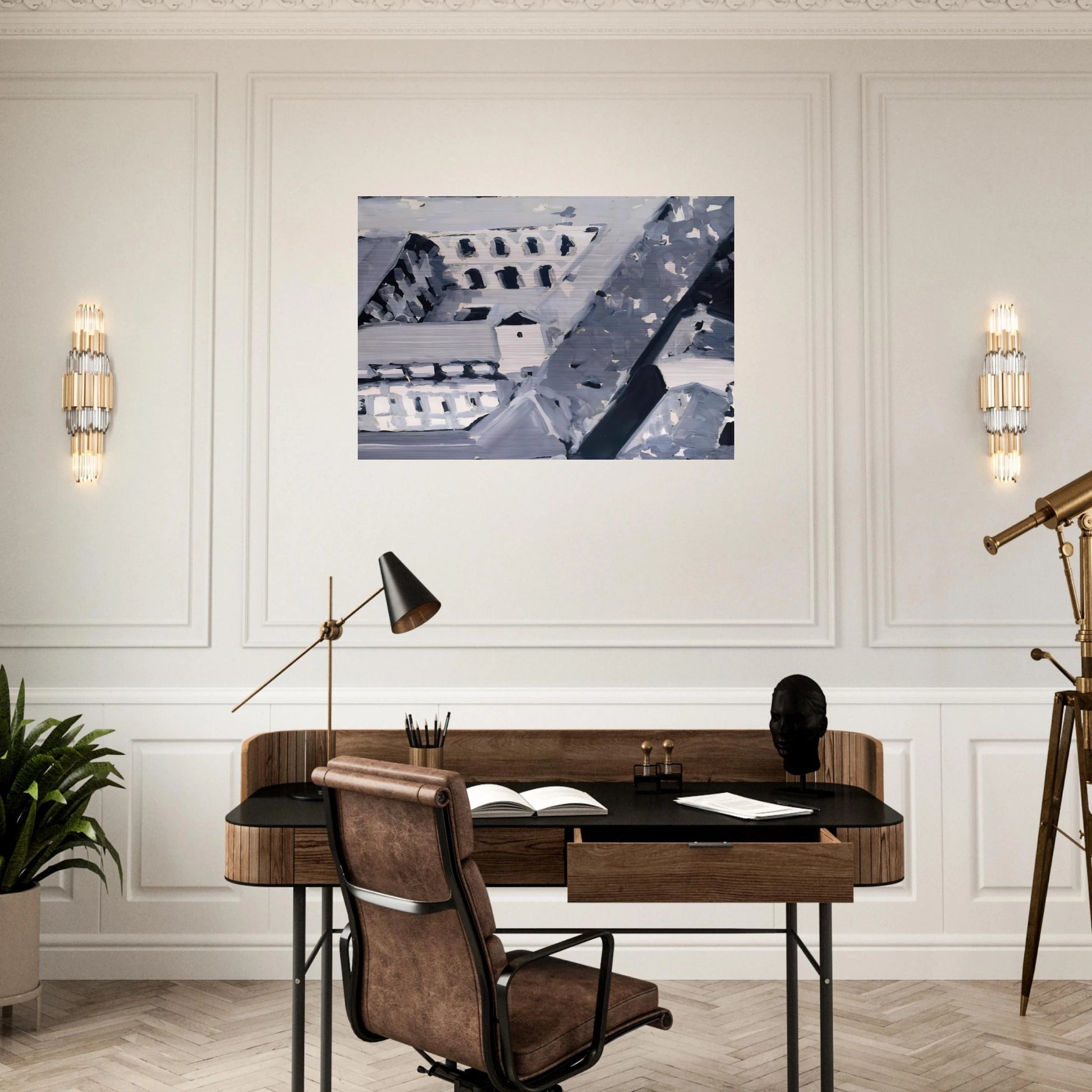 TOWNSCAPE M5 1968 - Gerhard Richter Brushed Aluminum Print - 70x100 cm / 28x40 inches | Gerhard Richter Aluminum Print | Gerhard Richter Prints