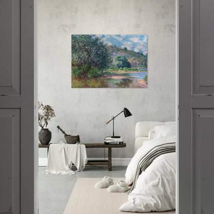 Landscape at Port-Villez - claude monet Brushed Aluminum Print - 70x100 cm / 28x40 inches | claude monet Aluminum Print | claude monet Prints