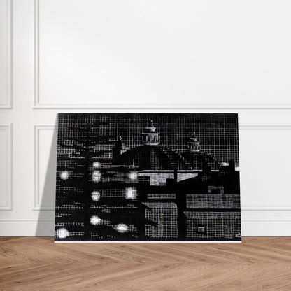 NOCTURNAL ROME 5 - MC Escher Brushed Aluminum Print - 70x100 cm / 28x40 inches | MC Escher Aluminum Print | MC Escher Prints