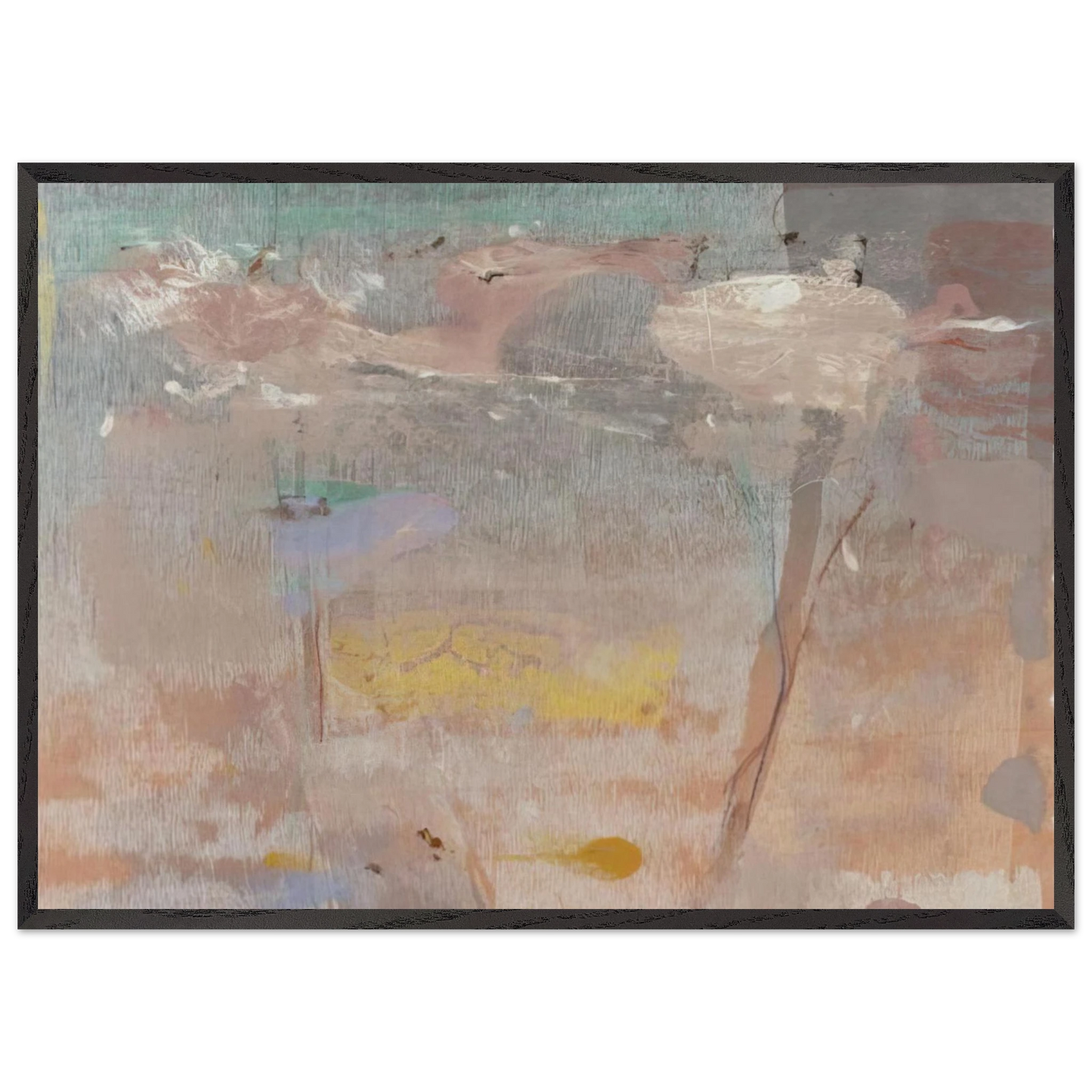 Helen Frankenthaler - Monotype I - 1981 Wall art - 28x43  cm / XL (11x17 inches) - Fine Art Poster-canvas - -