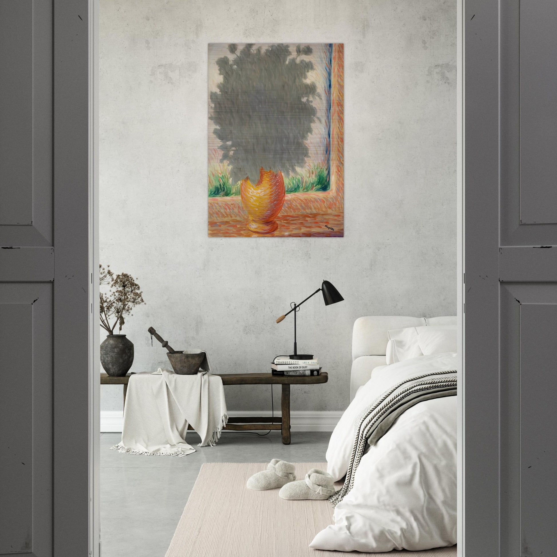 LIGHTNING 1944 - Rene Magritte Brushed Aluminum Print - 70x100 cm / 28x40 inches | Rene Magritte Aluminum Print | Rene Magritte Prints