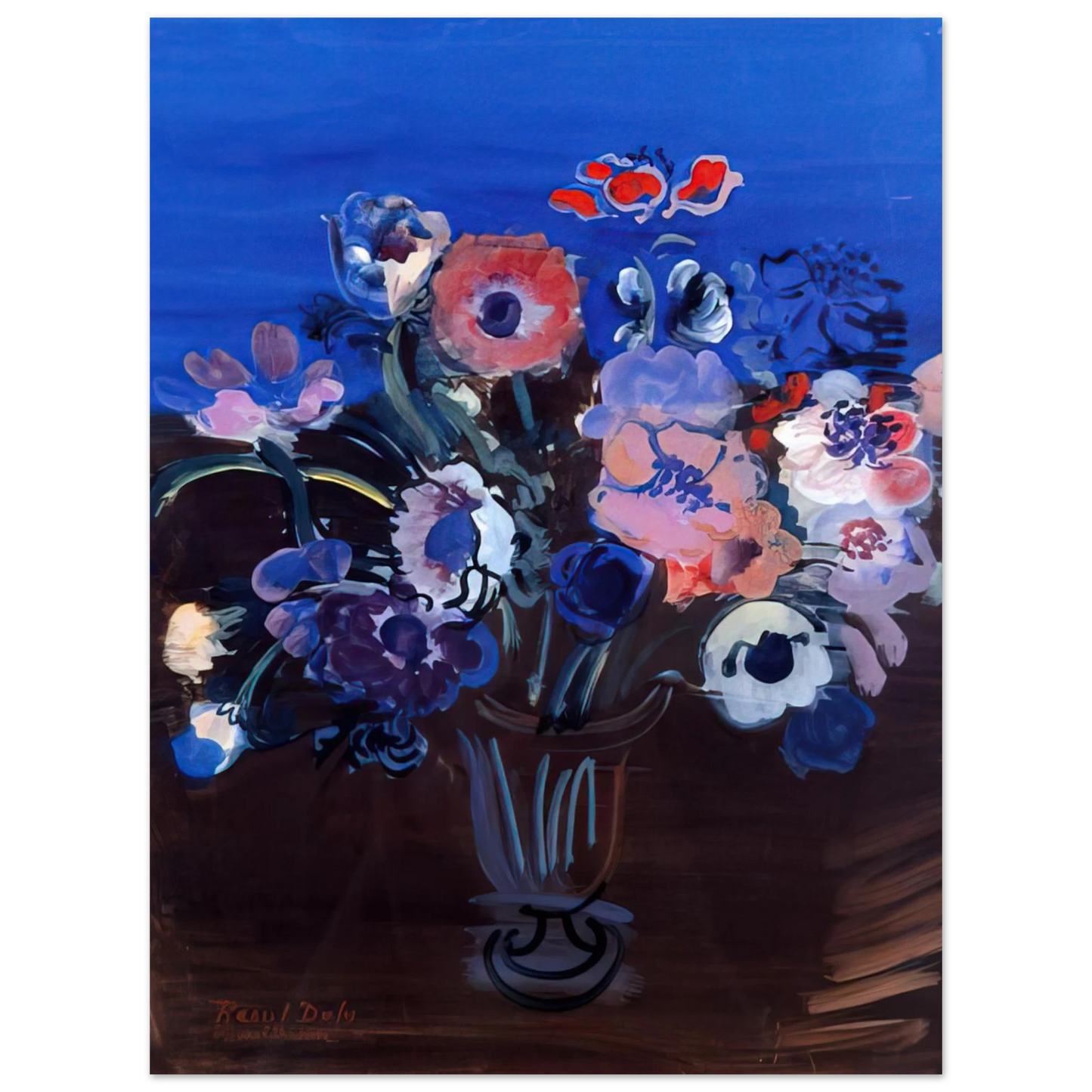 Raoul Dufy - ANEMONES  75x100 cm / 30x40inches Fine Art Poster