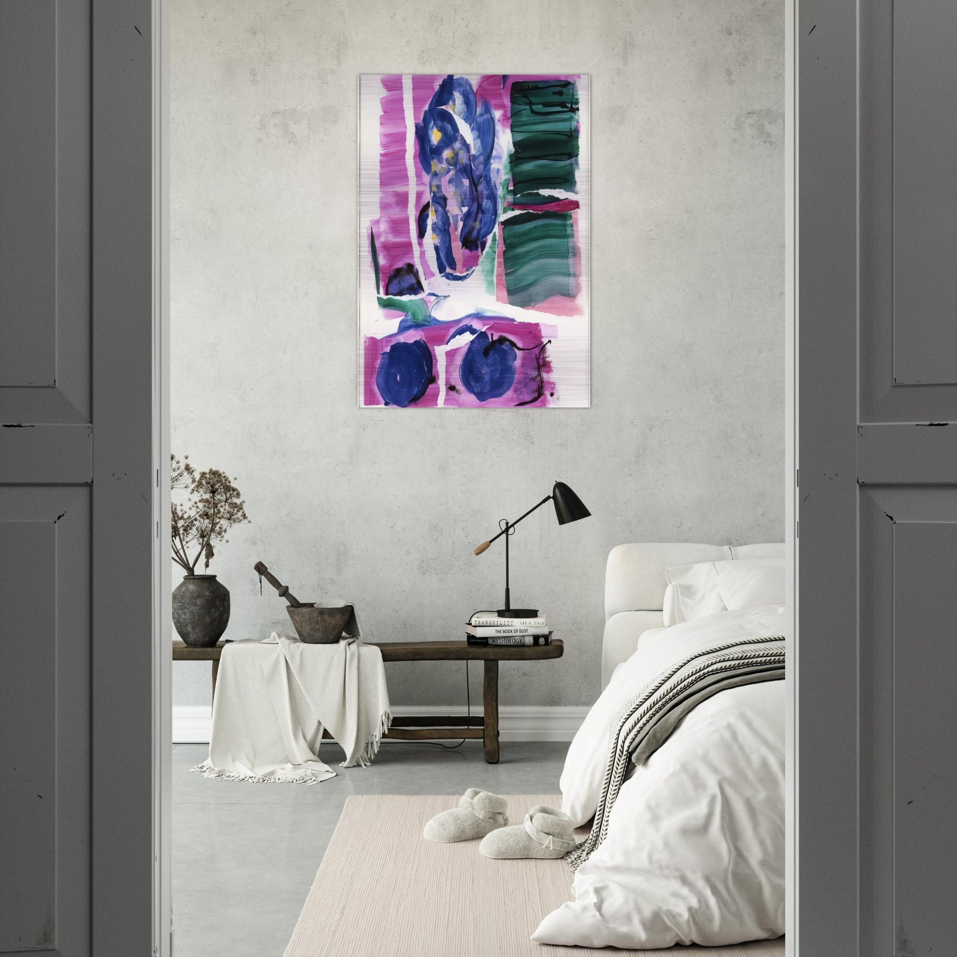 VARIATIONS I ON CLARKS COVE 1962 - Grace Hartigan Brushed Aluminum Print - 70x100 cm / 28x40 inches | Grace Hartigan Aluminum Print | Grace Hartigan Prints