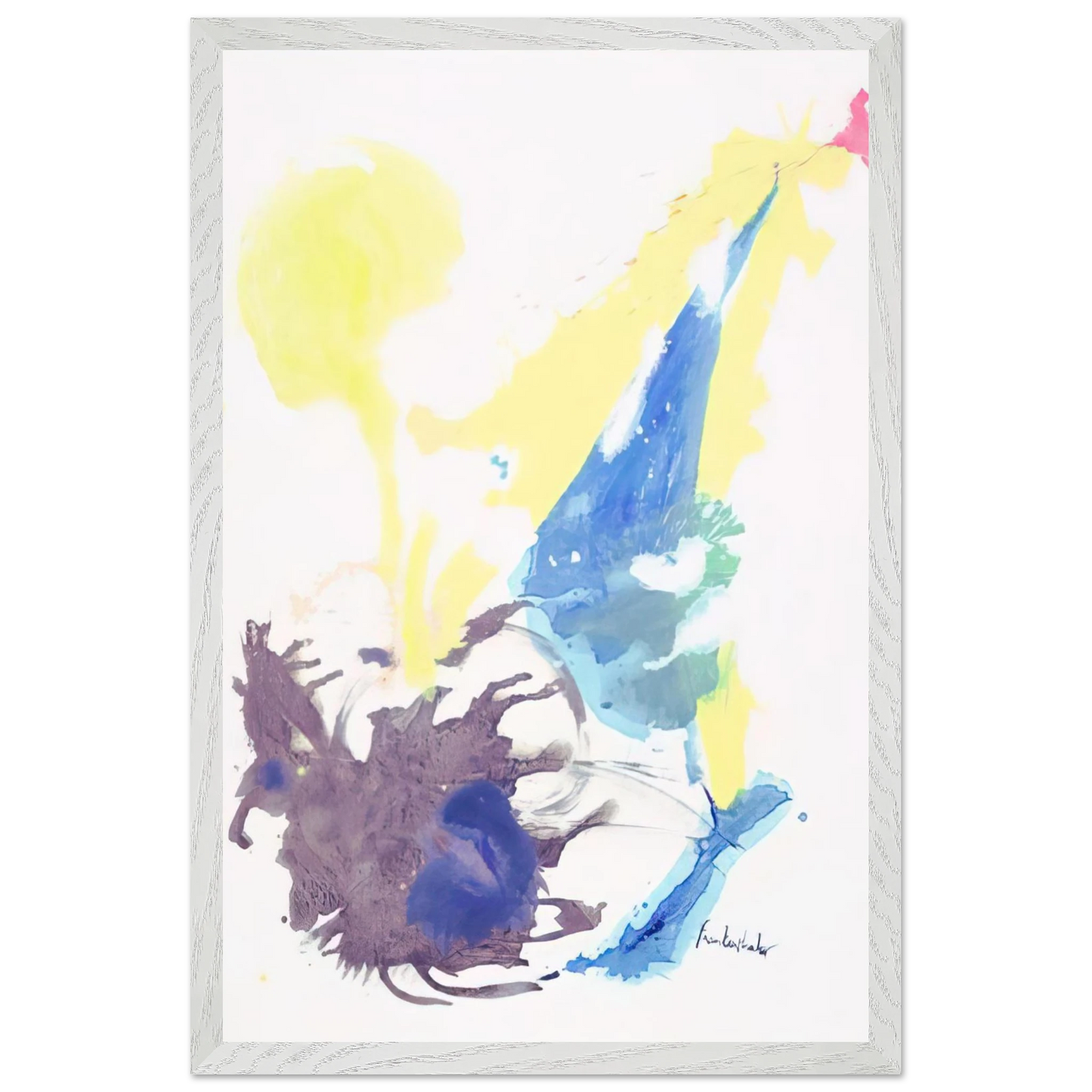 Helen Frankenthaler - Moving Day - 1961 Wall art - A3 (29.7 x 42  cm) - Premium Wooden Framed Poster With Fine Art Paper-canvas - White frame